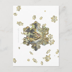 Cartão Postal Cartão-postal Shimmering Snowflake