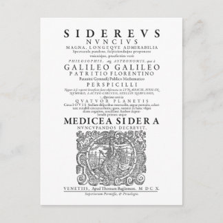 Cartão Postal Cartão-postal Sidereus Nuncius