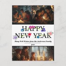 Cartão Postal Cartão-postal Simples de Celebração de Ano Novo