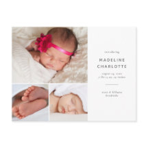 Cartão-postal simples de lançamento de nascimento