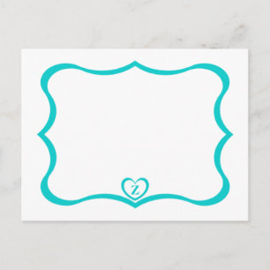 Cartão Postal Cartão-postal simples e elegante #Teal