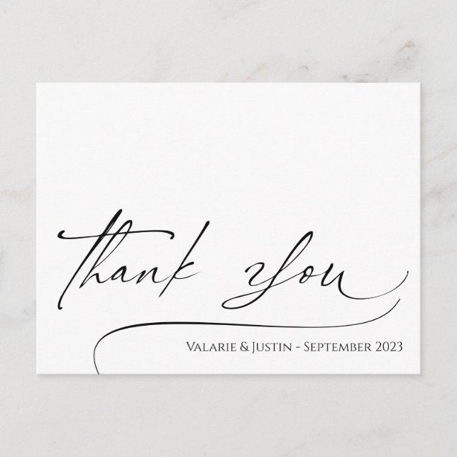 Cartão Postal Cartão-postal Simples Obrigado (Frente)