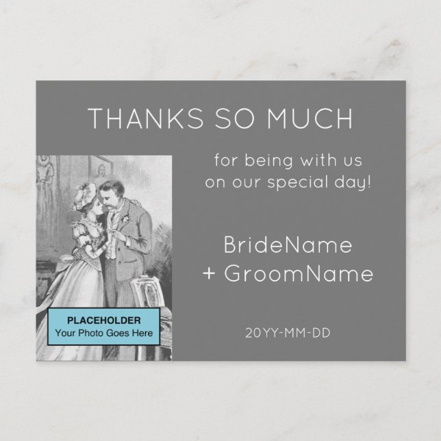 Cartão Postal Cartão-postal simples "OBRIGADOS TANTO" (Frente)