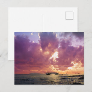 Cartão Postal Cartão-Postal Simples para Vista do Mar Moderno