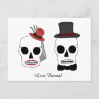 Cartão-postal Skellies de Casamento
