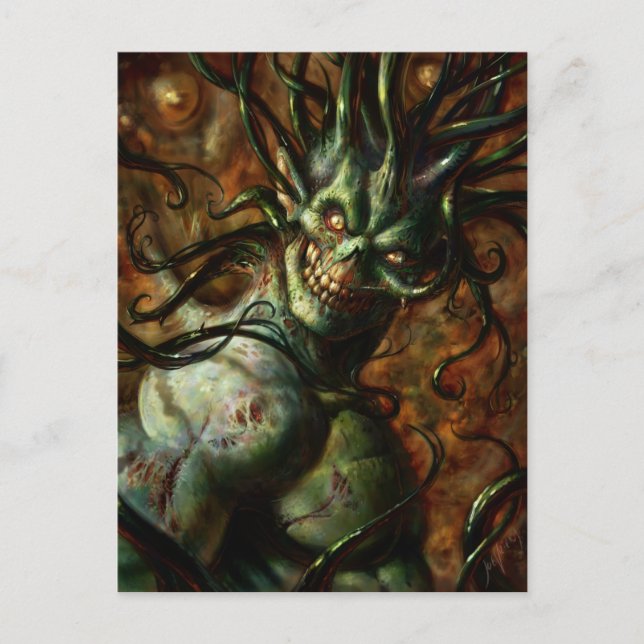 Cartão Postal Cartão-postal Skully Tentacle Head (Frente)