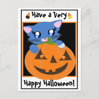 Cartão Postal Cartão-postal Skye PumpKin Toon Kitten