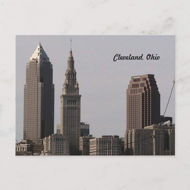 Cartão Postal Cartão-postal Skyline do Cleveland Ohio (Frente)