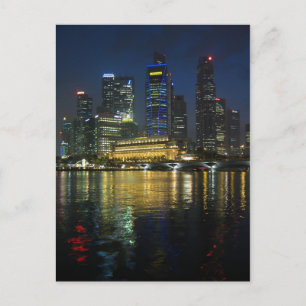 Cartão Postal Cartão-postal Skyline, Marina Bay, Singapura