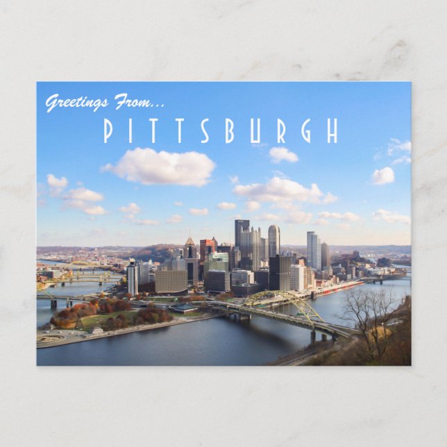 Cartão Postal Cartão-postal Skyline Pittsburgh (Frente)