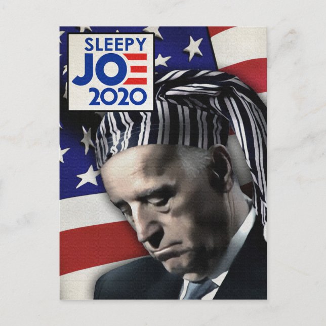 Cartão Postal Cartão-postal Sleepy Joe Biden 2020 (Frente)