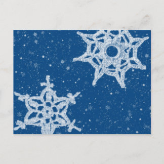 Cartão Postal Cartão-postal Snowflakes