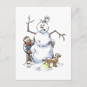 Cartão Postal Cartão-postal Snowman