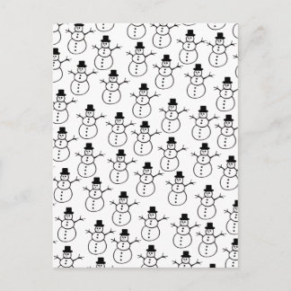 Cartão Postal Cartão-postal Snowmen