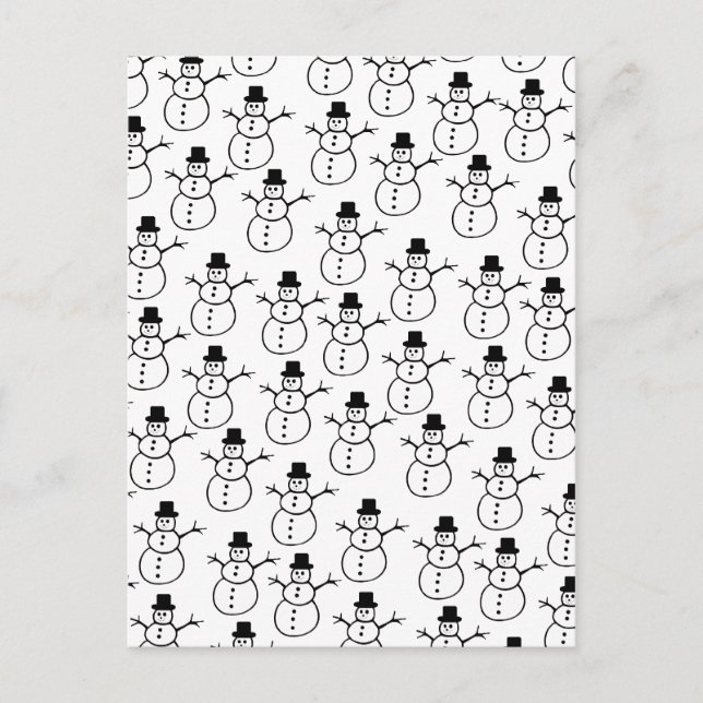 Cartão Postal Cartão-postal Snowmen (Frente)