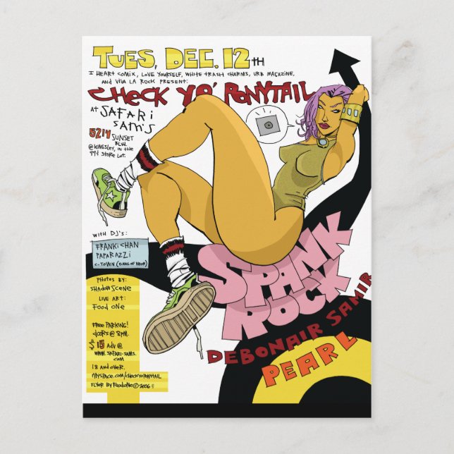 Cartão Postal Cartão-postal Spank Rock (Frente)