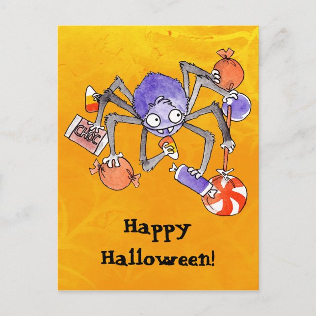 Cartão Postal Cartão-postal Spider Halloween (Frente)