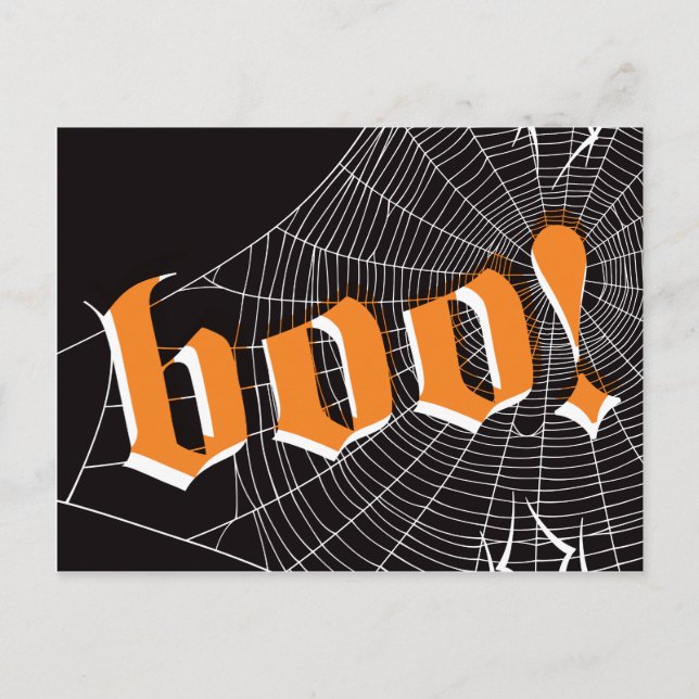 Cartão Postal Cartão-postal SpiderWeb do Halloween (Frente)