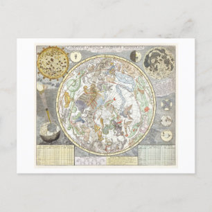 Cartão Postal Cartão-postal Star Map of Southern Sky Vintage