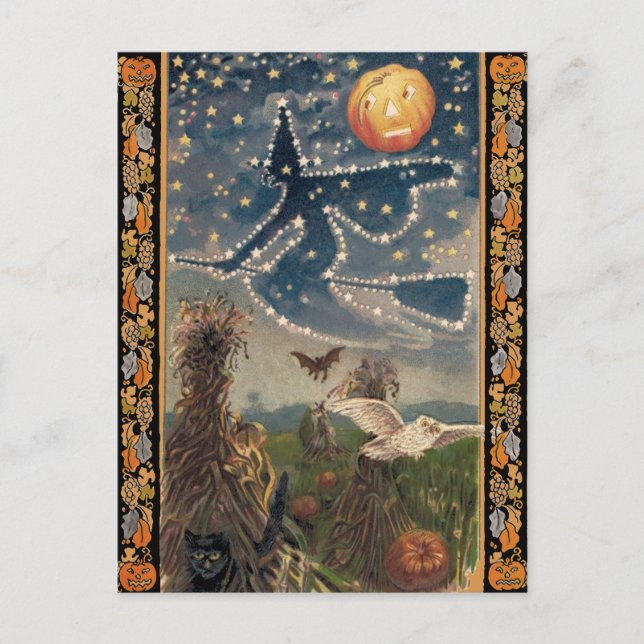 Cartão Postal Cartão-postal Starry Night Halloween (Frente)