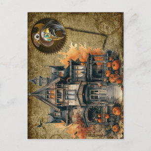 Cartão Postal Cartão-postal Steampunk Halloween