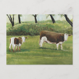 Cartão Postal Cartão-postal Steer e Calf Art