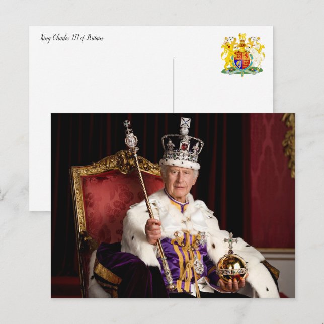 Cartão Postal Cartão-postal Sua Majestade Charles III (Frente/Verso)