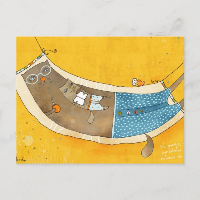 Cartão Postal Cartão-postal Sun e Friends de Krize (Frente)