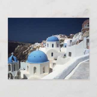 Cartão Postal Cartão-postal sunny da ilha da Grécia Santorini