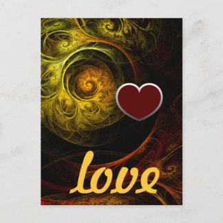 Cartão Postal Cartão-postal Sunrise Floral Red Love