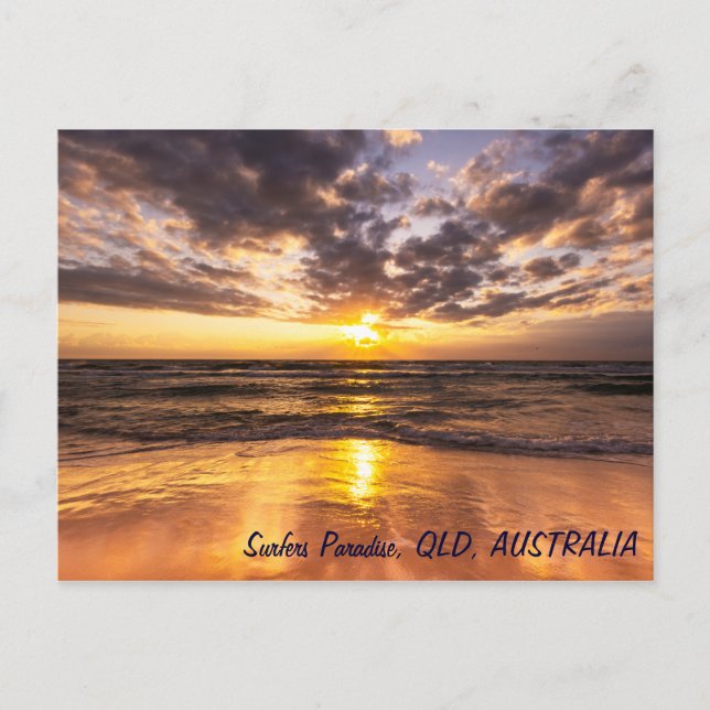 Cartão Postal Cartão-postal Sunrise no Surfers Paraíso (Frente)