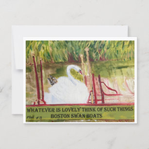 Cartão Postal Cartão-postal Swanboat de Boston