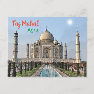 Cartão Postal Cartão-postal Taj Mahal da Índia
