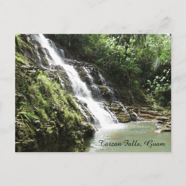 Cartão Postal Cartão-postal Tarzan Falls Guam (Frente)