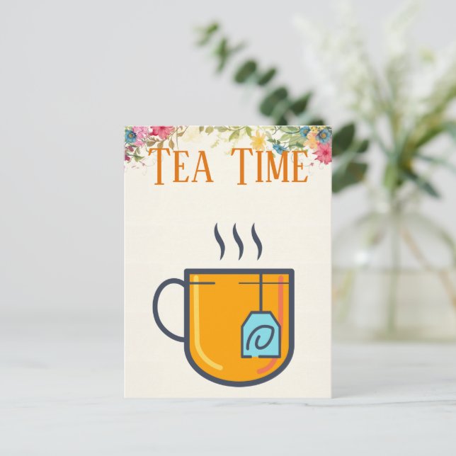 Cartão Postal Cartão-postal Tea Time (Em pé/Frente)