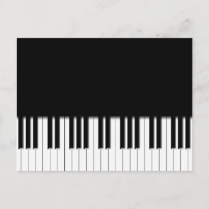 Cartão Postal Cartão-postal - Teclado Piano preto