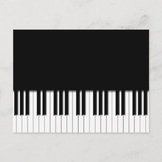 Cartão Postal Cartão-postal - Teclado Piano preto