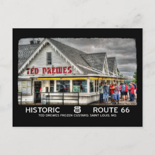Cartão Postal Cartão-postal Ted Drewes Frozen Custard Route 66