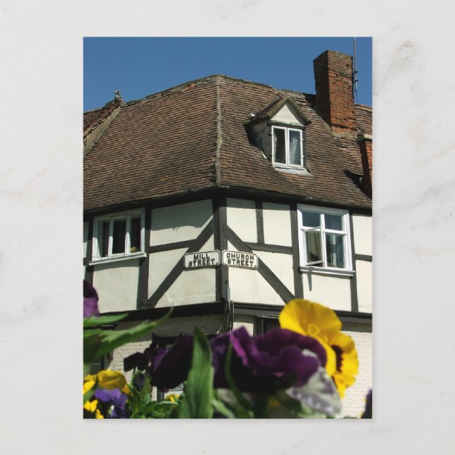 Cartão Postal Cartão-postal Tewkesbury Street Corner (Frente)