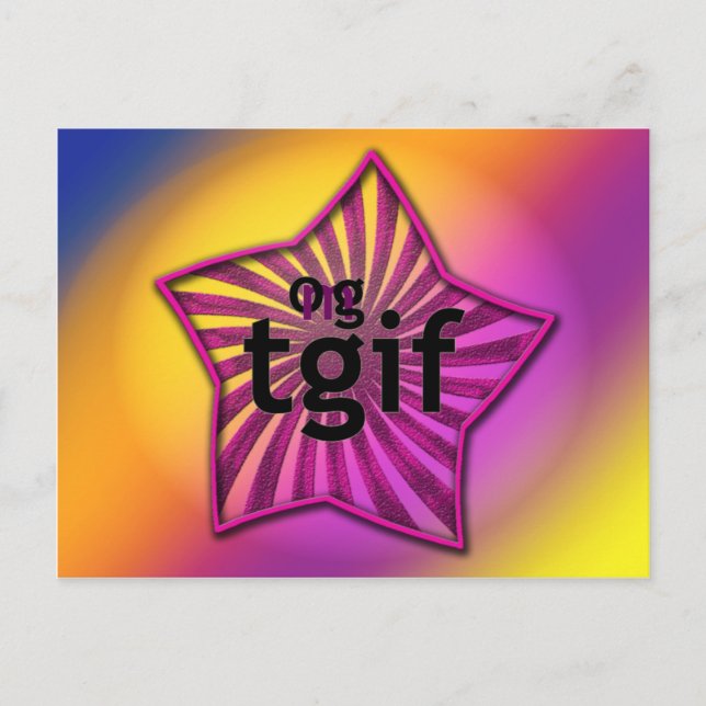 Cartão Postal Cartão-postal Tgif (Frente)