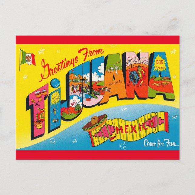 Cartão Postal Cartão-postal Tijuana México (Frente)