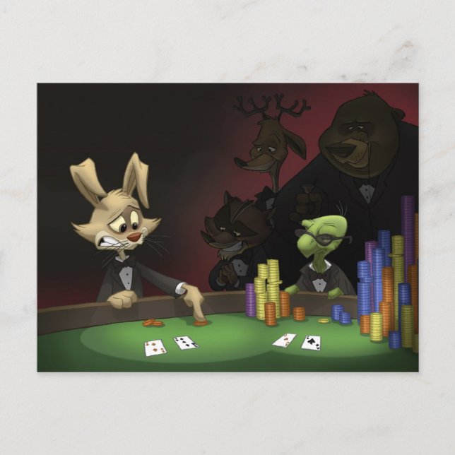 Cartão Postal Cartão-postal Tortoise e Hare (Frente)