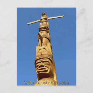 Cartão Postal Cartão-postal Totem Pole Personalize Vancouver Sou