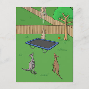 Cartão Postal Cartão-postal Trampoline Kangaroo