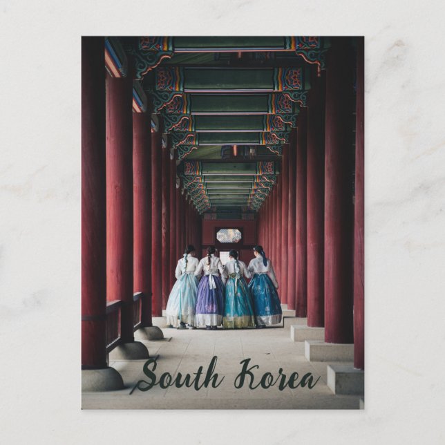 Cartão Postal Cartão-postal Trevelling Coreia do Sul Simples e e (Frente)