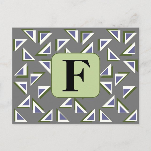 Cartão Postal Cartão-postal Triângulos Personalizado (Frente)