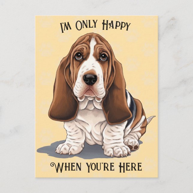 Cartão Postal Cartão-postal Triste Só Feliz quando você está aqu (Frente)