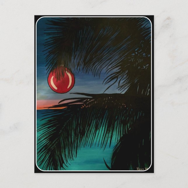 Cartão Postal Cartão-postal "Tropical Christmas Morning" (Frente)