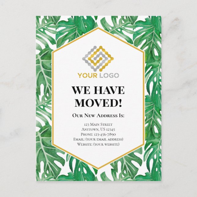 Cartão Postal Cartão-postal Tropical de Negócio de Anúncio em Mo (Frente)