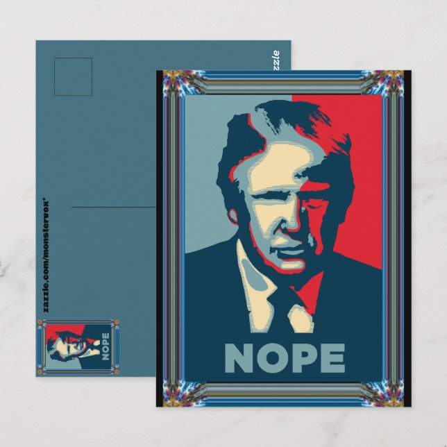 Cartão Postal Cartão-postal Trump Nope (Frente/Verso)